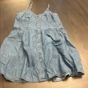 Express Blue Sleeveless Spaghetti Strap Sundress